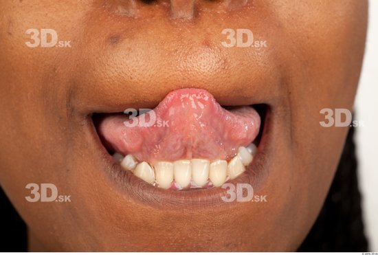 Tongue Woman Average Studio photo references