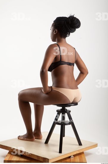 Whole Body Woman Artistic poses Black Underwear Average