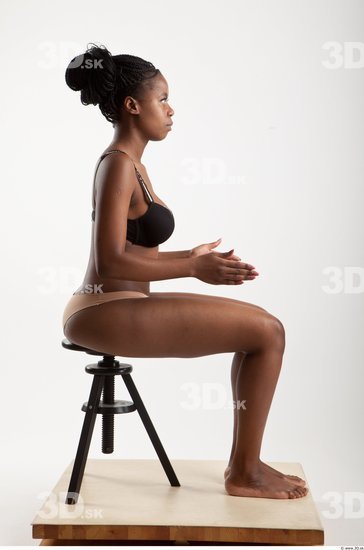 Whole Body Woman Artistic poses Black Underwear Average