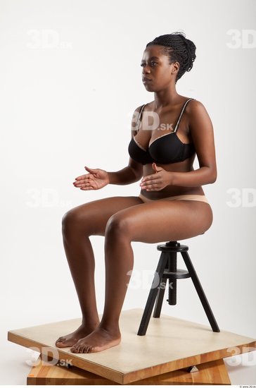 Whole Body Woman Artistic poses Black Underwear Average