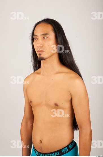 Head Hair Man Asian Average Bearded Studio photo references