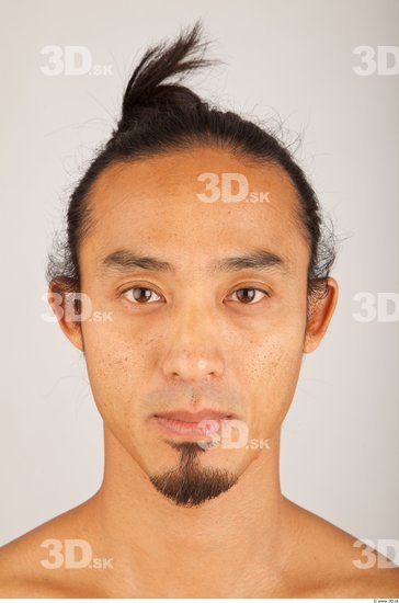 Head Hair Man Asian Average Bearded Studio photo references