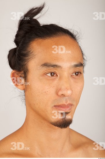 Head Hair Man Asian Average Bearded Studio photo references