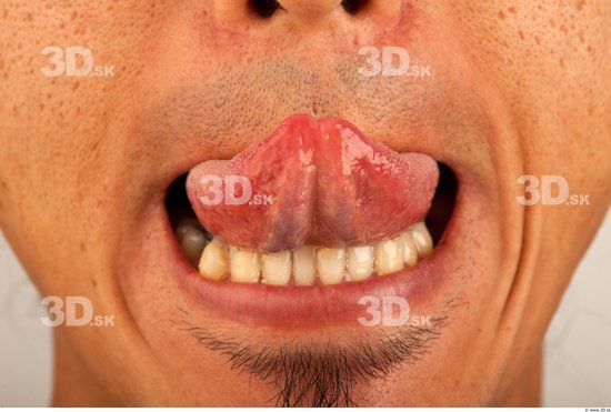 Tongue Man Asian Average Studio photo references