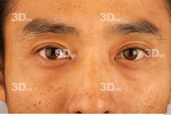 Eye Man Asian Average Studio photo references