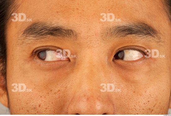 Eye Man Asian Average Studio photo references