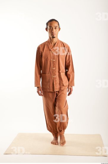 Man Asian Historical Shirt Trousers Average Walking Bearded Studio photo references