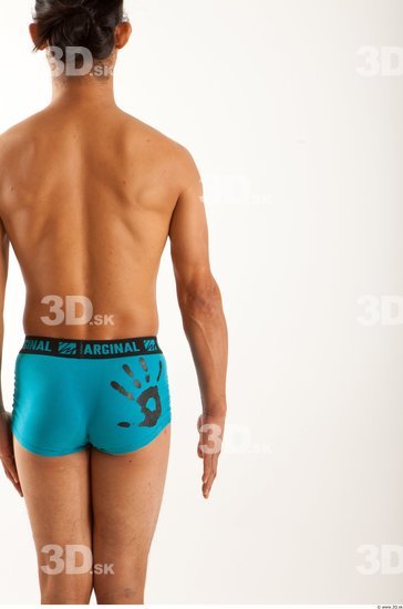 Arm Man Asian Underwear Shorts Average Bearded Studio photo references