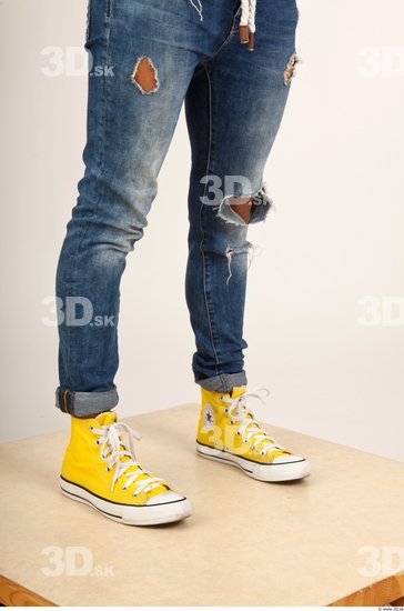 Thigh Calf Leg Woman Casual Jeans Studio photo references