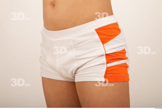 Hips Man White Shorts Studio photo references
