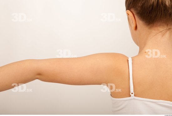 Arm Woman Nude Slim Studio photo references