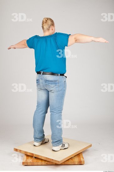 Whole Body Woman White Casual Overweight Studio photo references