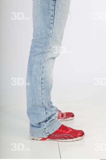 Calf blue jeans red boots photo reference of Regelio