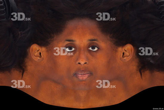 Black woman head photo texture