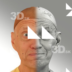 Raw 3D head scan of M phoneme - Jan