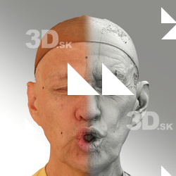 Raw 3D head scan of U phoneme - Jan