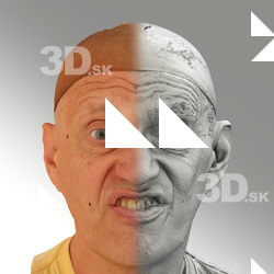 Raw 3D head scan of F phoneme - Jan