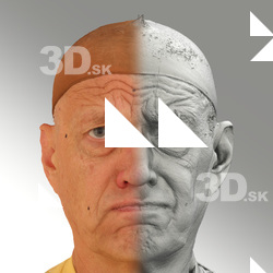 Raw 3D head scan of irate emotion - Jan