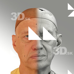 Raw 3D head scan of neutral emotion - Jan