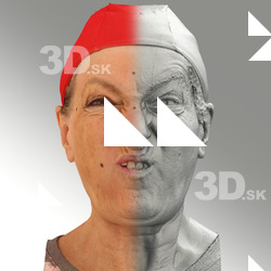 Raw 3D head scan of F phoneme - Drahomira