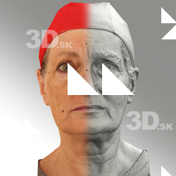 Raw 3D head scan of sad emotion - Drahomira