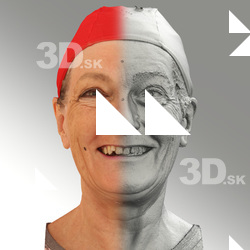 Raw 3D head scan of smiling emotion - Drahomira