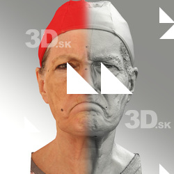 Raw 3D head scan of irate emotion - Drahomira