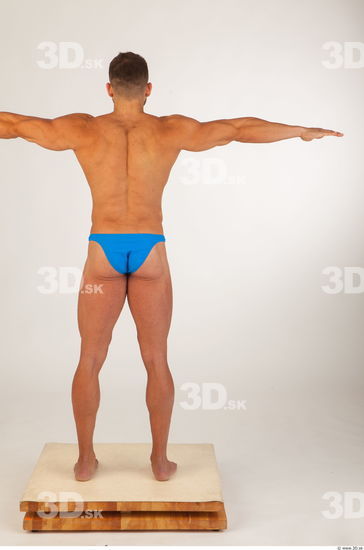 Whole body bodybuilder modeling t pose of Harold