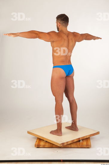 Whole body bodybuilder modeling t pose of Harold