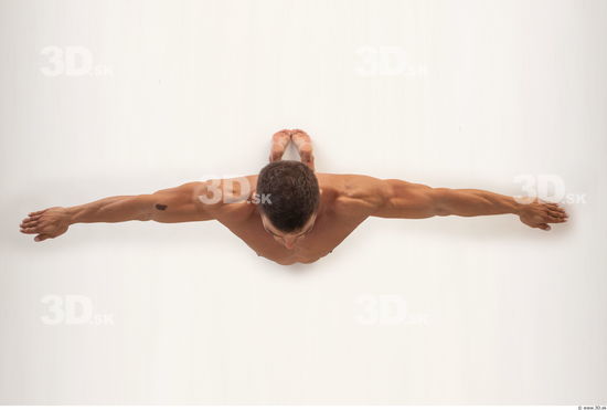 Whole body bodybuilder modeling t pose of Harold