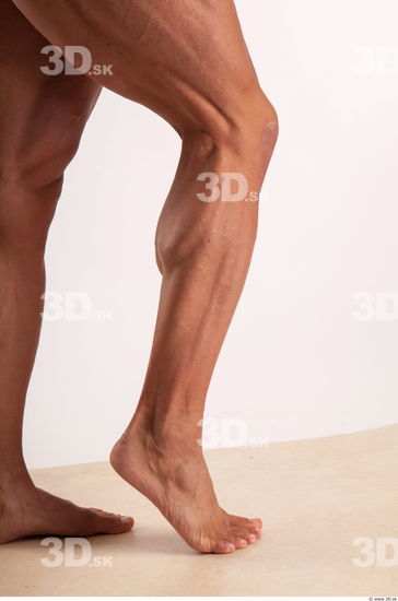 Calf moving pose light of bodybuilder Harold