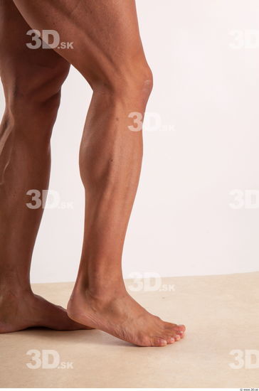 Calf moving pose light of bodybuilder Harold