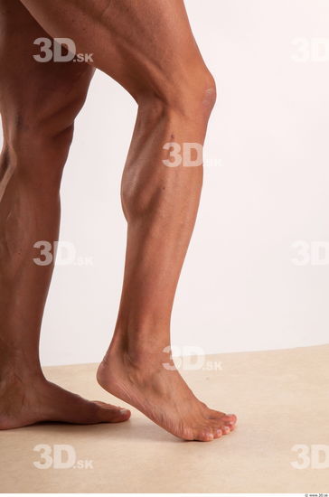 Calf moving pose light of bodybuilder Harold