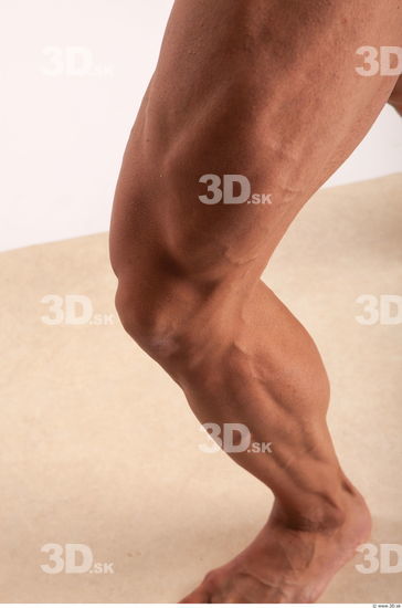 Knee muscles anatomy reference of bodybuilder Harold