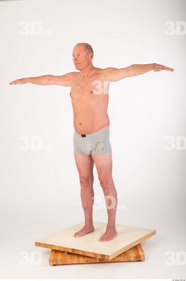 Whole body underwear T poses modeling reference of Ed