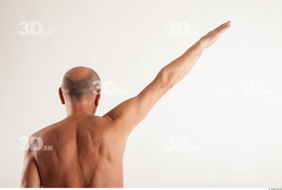 Arm moving pose of nude Ed