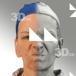 3D head scan of angry emotion - Alena