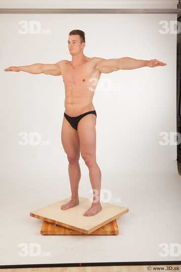 Whole body bodybuilder modeling t pose of Andrew