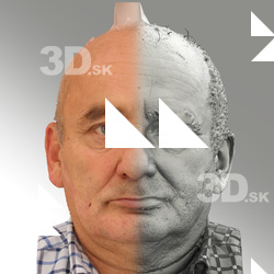 3D head scan of neutral relaxed emotion - Michal