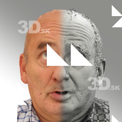 3D head scan of looking up emotion - Michal
