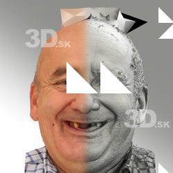 3D head scan of smiling emotion - Michal