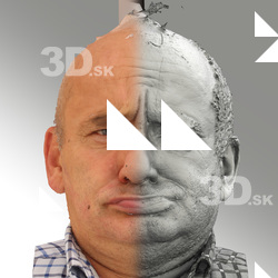 3D head scan of irate emotion - Michal