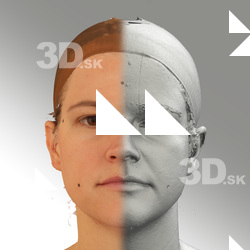 3D head scan of neutral relaxed emotion - Mariana