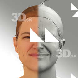 3D head scan of irate emotion - Mariana