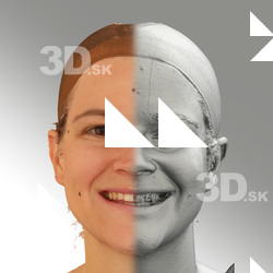 3D head scan of natural smiling emotion - Mariana