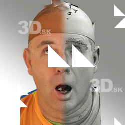 3D head scan of looking up emotion - Ilja