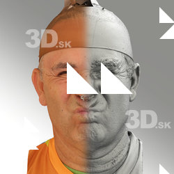 3D head scan of irate emotion - Ilja