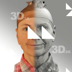 3D head scan of natural smiling emotion - Iveta