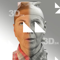 3D head scan of looking up emotion - Iveta