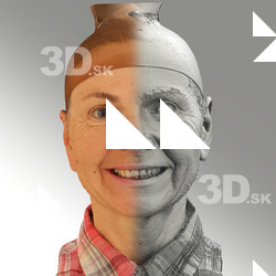 3D head scan of smiling emotion - Iveta
